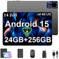 2025 Neu 14 Zoll Tablet Android 15 24GB RAM+256GB 8000mAh 4G LTE 2SIM WlFl GPS