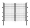 Alberts Stabgitter-Doppeltor Flexo|Für Zaunhöhe 80 - 200 cm|Breite 2,0 - 4,0 m