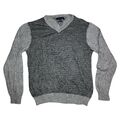 Tommy Hilfiger Pullover Gr. XL Grau Herren Sweatshirt V-Ausschnitt Pima Cotton