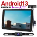 PUMPKIN 10.1"Android 13.0 Autoradio 1 DIN Carplay GPS Navi Bluetooth WiFi+Kamera
