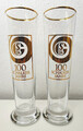 Schalke 04 Bierglas 100 Schalker Jahre 2er Set mit Goldrand - sehr guter Zustand