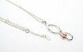 Clogau Gold Silber & 9 kt Rotgold Lebensbaum Efeu Blatt Anhänger & 20" Kette
