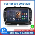 Für Fiat 500 2016-2019 Carplay Android 14 Autoradio GPS NAVI BT WIFI DAB+ 2+64GB
