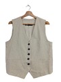 ZARA Strickweste Damen Weste Gr. DE 36 wollweiß Casual-Look