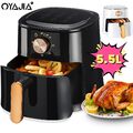 Heißluftfritteuse XXL Digitale Air Fryer 1800W Fritteusen Heißluft Ofen Friteuse