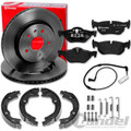 brembo BREMSSCHEIBEN + BELÄGE + HANDBREMSE HINTEN passend für BMW X1 E84 2WD 4WD