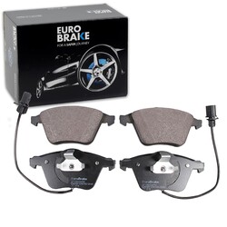 EUROBRAKE BREMSBELÄGE SATZ VORDERACHSE PASSEND FÜR AUDI A4 A6 A8 SEAT EXEO