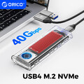 ORICO M.2 NVMe SSD Gehäuse 40Gbps USB C M2 Externe Adapter B+M Key/ M Key SSD