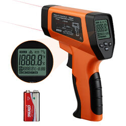 Digital Laser Infrarot Thermometer IR Pyrometer Temperaturmessgerät -50℃~750℃ CF