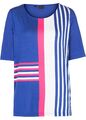 T-Shirt mit Druck und halbem Arm Gr 36/38 Blau Weiss Dunkelpink Damen-Bluse Neu*