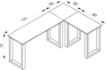 U Schreibtisch Eckschreibtisch L Form 190x130x50
