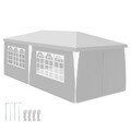Pavillon Gartenzelt Partyzelt BBQ Fenstern Sonnenschutz 3x3m/3x6m mit Fenstern
