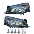 Scheinwerfer Set schwarz inkl. OSRAM Lampen H7 mit LWR Motor für Opel Astra J