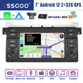 DAB+ Autoradio Carplay Android 12 GPS BT WIFI KAM Für BMW 3er E46 318 320 325 M3