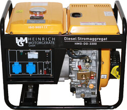 Diesel Strom-Generator HMG-DG-3300, Stromaggregat Notstrom, max. 3.0 KW, 230 V
