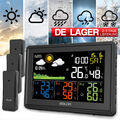 Wetterstation Funk Thermometer Innen-Außen Mit 3 Sensor Digitale Wecker NEU