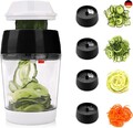 MENNYO Spiralschneider Gemüse mit Behälter, 4 in 1 Gemüseschneider Spaghetti Ge