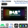 DAB+ 64GB Android13 Autoradio Carplay Für VW Polo 9N Golf 4 Passat B5 T5 GPS Nav