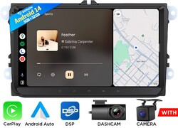 DVR+ 9" IPS Android 14 Autoradio für VW Magotan Passat CC B6 B7 CarPlay GPS Navi