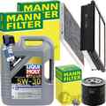MANN INSPEKTIONSPAKET+LIQUI 5W-30 ÖL passend für KIA CEED HYUNDAI 1.4-1.6 T-GDI