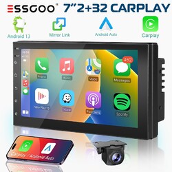 2+32G 2 DIN Apple Carplay 7" Android 13 AUTORADIO mit GPS NAV GPS FM RDS +Kamera