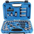 Durchsteck-Steckschlüssel-Satz, Gear Lock, Ratsche Bits Nuss SW 4,5-25mm, 52 tlg