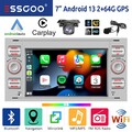 Carplay Autoradio Android 14 64G Navi +KAM Für Ford Focus C S Max Transit Fiesta