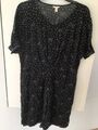 blusen kleid schwarz weiss buchstaben print esprit 40 boho sommer