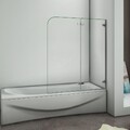 100/110/120cm Badewannenaufsatz Duschabtrennung Echtglas Badewannen-Faltwand
