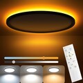 LED Deckenleuchte dimmbar Fernbedienung Nachtlicht modern 24W 2400LM