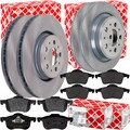 FEBI BREMSSCHEIBEN BELÄGE VORNE + HINTEN passend für VOLVO V70 XC70 S60 S80