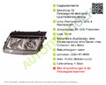 Depo Scheinwerfer für VW Passat B5 3B Variant 1996-2000 Vorne Rechts