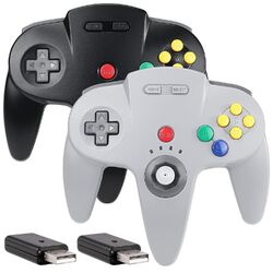 Wireless Switch N64 Controller, 2,4 GHz mit USB-Empfänger, Für Switch PC MacOS