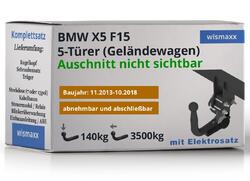 ANHÄNGERKUPPLUNG für BMW X5 F15 13-18 vert. abnehmbar GDW +13pol E-Satz ABE