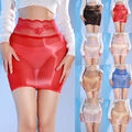 Damen-Minirock Aus Durchsichtigem Netzstoff Figurbetonter Bleistiftrock ▽
