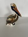 ROYAL CROWN DERBY BRAUNER PELIKAN 1998 MIT SILBERSTOPFEN £29,00