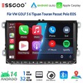 Autoradio 32G 9" Android 14 Carplay Für VW Golf 5 Jetta T5 GPS NAVI WIFI RDS SWC