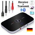 2in1 Bluetooth 5.0 Adapter Transmitter Empfänger Sender Audio Wireless Aux TV DE
