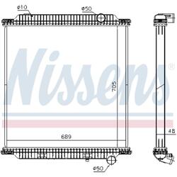 Kühler Motorkühler Autokühler NISSENS 654760 Aluminium Kühlrippen gelötet
