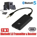 2 IN 1 Bluetooth 5.0 Sender Empfänger Wireless Audio 3,5 Mm Klinke Aux Adapter