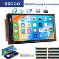 7" Doppel 2 DIN Autoradio Apple CarPlay Android Auto USB Bluetooth AM/FM USB RDS