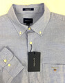 Gant Hemd Herren XL 43/44 17,5 Blau Einfarbig Oxford Shirt 437