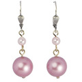 Grevenkämper Ohrringe Swarovski Perlen Silber Rund rosa Rosaline Powder Rose