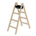 Günzburger Holz-Stehleiter klappbar 2x4 Sprossen beidseitig begehbar AH 2,50 m