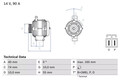 Lichtmaschine BOSCH 90A -  0 986 080 320