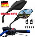 2X Spiegel Set Paar Spiegelset für Roller Motorrad Quad universal M8/10 Gewinde~