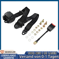 Auto Sicherheitsgurt 3 Punkt Universal 3730mm Anschnallgurt Schwarz Für VW T4 T5