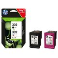 HP 302 Black / F6U66AE + HP 302 Color / F6U65AE Tintenpack X4D37AE