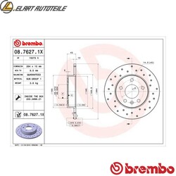 2x BREMSSCHEIBE 08.7627.1X FÜR OPEL MERIVA/VAN/MPV ZAFIRA/Box/Body/MPV/FAMILY  