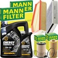 MANN INSPEKTIONSPAKET+MANNOL 5W-30 MOTORÖL passend für VOLVO V40 525 526 D3 D4
